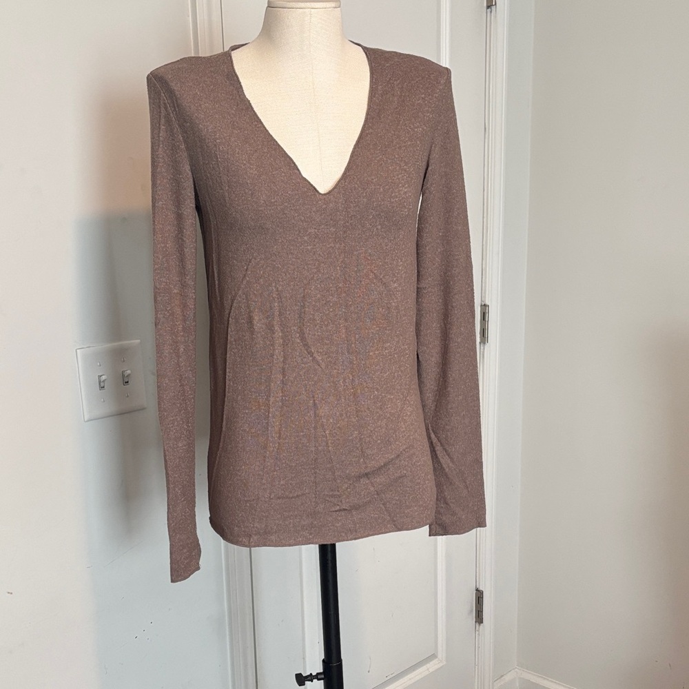 Zara Brown Long Sleeve Top